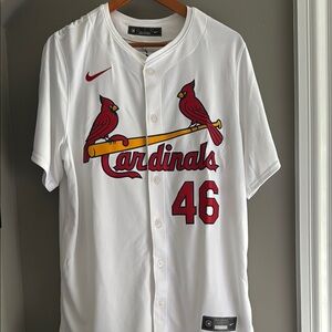(NEW) Nike St. Louis Cardinals White Authentic Jersey - Goldschmidt